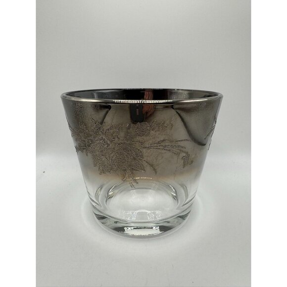 Mid Century Glass Ice Bucket Ombre Botanical Design - Dorothy Thorpe Style - Picture 9 of 10